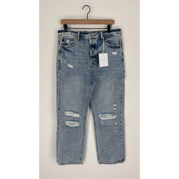 KanCan Kiara Ultra High Rise 90s Button Fly Boyfriend Jeans Womens Size 29 New - Picture 4 of 14